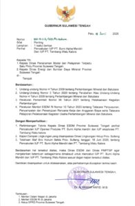 TERBUKTI BERANI, Gubernur Anwar Hafid Tutup Permanen Dua Tambang di Tipo