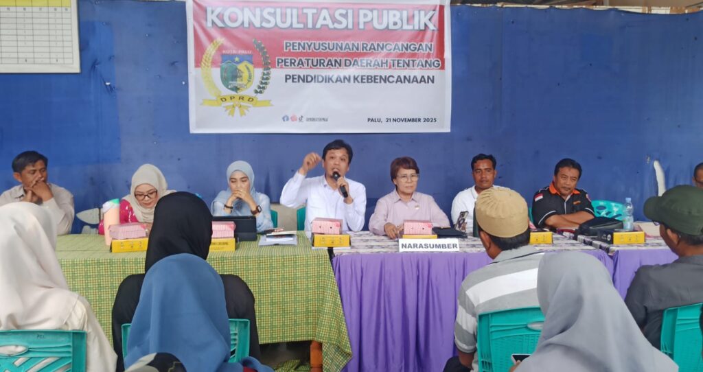 DPRD Kota Palu Konsultasi Publik untuk Penyempurnaan Ranperda Pendidikan Kebencanaan