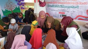 Semarak Hari Jadi Nasana dan HUT Kemerdekaan RI, Teras baca Nasana Gelar Safari Literasi di Sigi