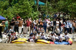 Warga Aceh Tenggara Sangat Antusias Menonton Lomba Arum Jeram PON XXI