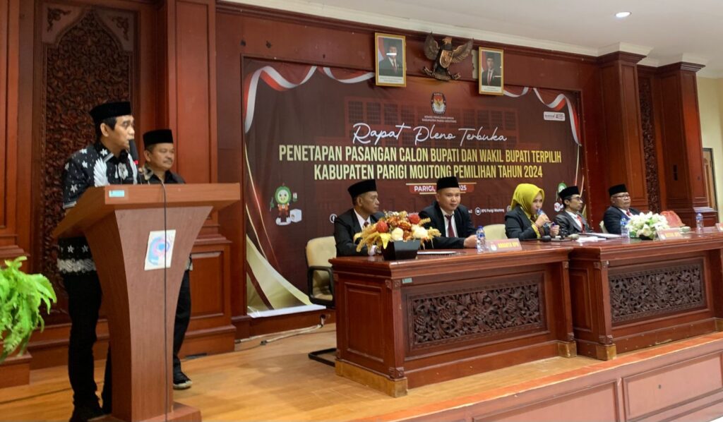 KPU  Parimo Tetapkan Erwin – Sahid sebagai  Bupati dan Wakil Bupati Terpilih
