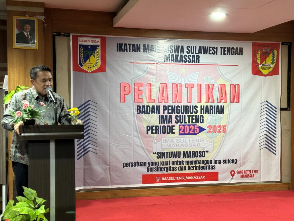 Kukuhkan Pengurus  IMA Makassar, Gubernur Sulteng Dorong Mahasiswa Jadi Agen Perubahan
