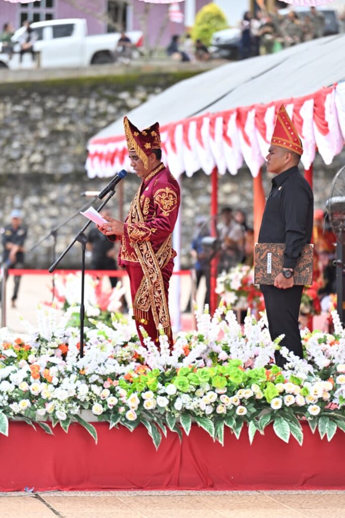 Gubernur Anwar Hafid Pimpin Upacara HUT ke-12 Kabupaten Morowali Utara