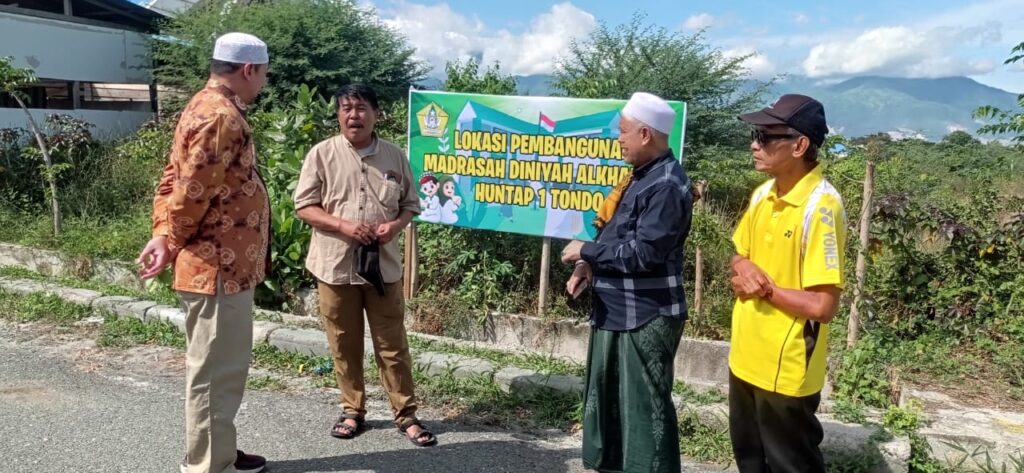 Ketua Utama Alkhairaat Tinjau Lokasi  Pembangunan MDA Alkhairaat Huntap 1 Tondo